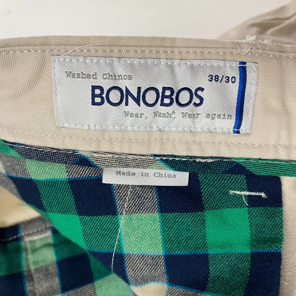NWT Bonobos Straight Leg Washed Chinos Pants Mens 38 x 30 Stone Beige Cotton - Picture 11 of 16